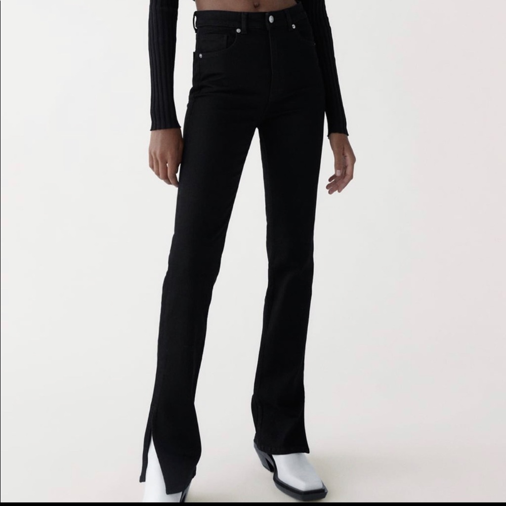 Zara split skinny high rise Jeans